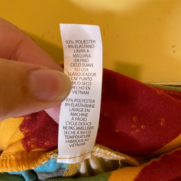 Lularoe Golden Yellow Floral Multicolor Buttery Smooth One Size Leggings - Picture 7 of 8